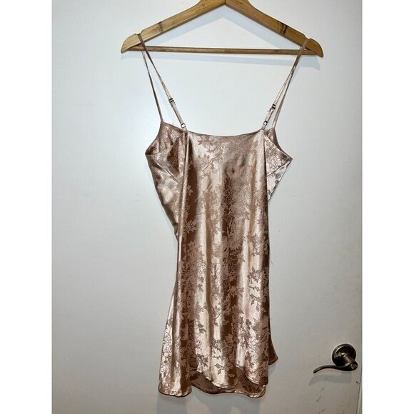 Y2K Princess Polly Satin Floral Jacquard Mini Slip Dress Women size 2 - Picture 5 of 9